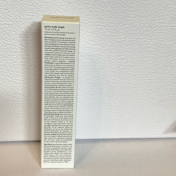 🆕 PHILOSOPHY - Purity Made Simple Pore Extractor Clay Mask 75 mL NIB - Picture 4 of 8